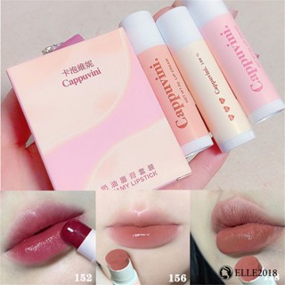 Cappuvini 3PC Makeup Set Moisturizing Ruddy Lipstick Donor Cup No Trimite Light Lip Tint 【elle20181_th】