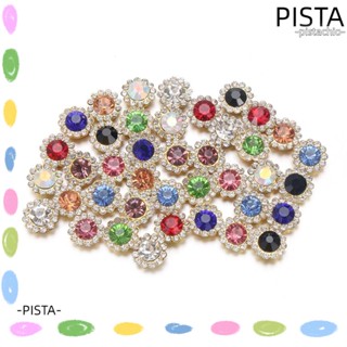 Pista หินแก้วคริสตัล พลอยเทียม สําหรับเย็บผ้า 10 ชิ้น