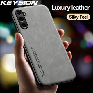 Keysion เคสโทรศัพท์หนัง ซิลิโคน PC กันกระแทก สไตล์เรโทร หรูหรา สําหรับ Samsung M34 5G S23 FE Galaxy S23 FE 5G M34 5G