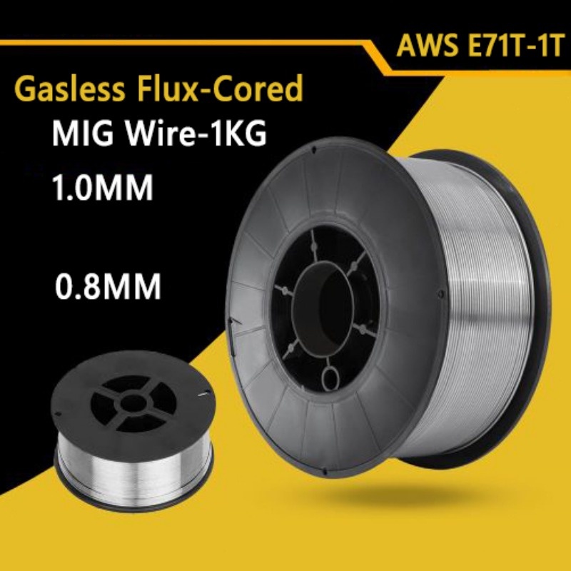 ลวด MIG สแตนเลสไร้แก๊ส E71T-GS - 1 กก. แกนฟลั๊กซ์สําหรับเครื่องตัดไฟเชื่อมด้วยตัวเอง