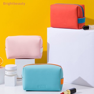 Brightbeauty กระเป๋าเครื่องสําอาง หนัง PU กันน้ํา แบบพกพา สําหรับผู้หญิง TH