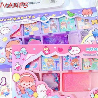 Ivanes ชุดสติกเกอร์การ์ด ลายการ์ตูนน่ารัก ไล่โทนสี แฮนด์เมด DIY