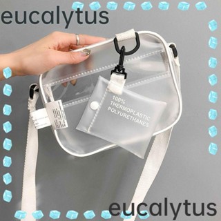 Eucalytus1 กระเป๋าสะพายข้าง ผู้หญิง PVC ใส กระเป๋าถือเยลลี่