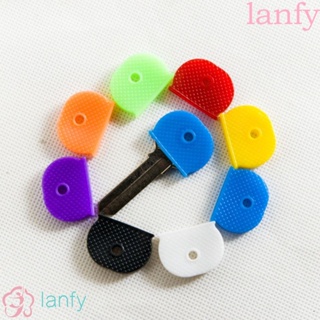 Lanfy ปลอกซิลิโคน แบบยืดหยุ่น หลากสี สําหรับพวงกุญแจ DIY 32 ชิ้น