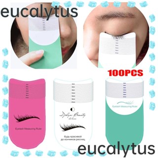 Eucalytus1 ไม้บรรทัด สําหรับวัดความยาวขนตา คิ้ว 100 ชิ้น