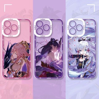 เคสโทรศัพท์มือถือซิลิโคน TPU นิ่ม แบบใส ลาย Angel Eyes Genshin Impact Beelzebul Raiden Ei Yae Miko สําหรับ Xiaomi Redmi Note 12 4G 12C 9T A1 7 8 9 Note 10 11 Pro 10S 11S