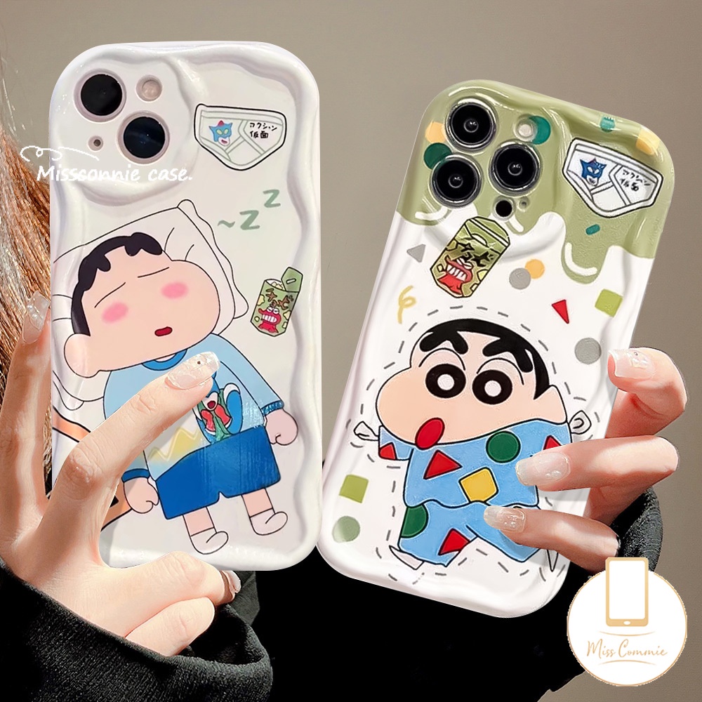 เคสโทรศัพท์มือถือ ลายการ์ตูนชินจังน่ารัก 3D สําหรับ Oppo A17 A57 A78 A16 A55 A5s A77 A31 A76 A53 A16s A15 A9 A95 A96 A17k A54 A7 A3s A52 Reno 6 5Z 5 8T 4F A12 A16K A77s A1k A5 A74 เคสขอบโค้ง