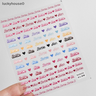 Luckyhouse0^^ สติกเกอร์ ลายการ์ตูนบาร์บี้น่ารัก กันน้ํา เหมาะกับของขวัญ สไตล์เจ้าหญิง DIY สําหรับติดตกแต่งเล็บ