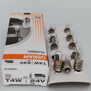 หลอดไฟ OSRAM 12V T4W E1 3893 24V 3930 BA9S สําหรับติดภายในรถยนต์