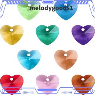 Melodygoods1 ลูกปัดแก้วคริสตัล รูปหัวใจ หลากสี แฮนด์เมด สําหรับคนรัก