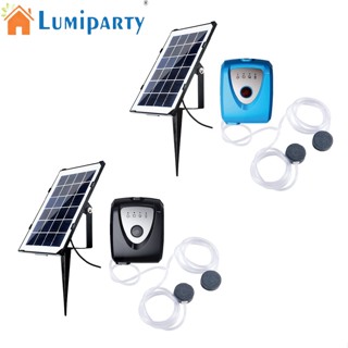 Lumiparty เครื่องปั๊มอากาศ พลังงานแสงอาทิตย์ 3 โหมด สําหรับบ่อปลา สวนหลังบ้าน