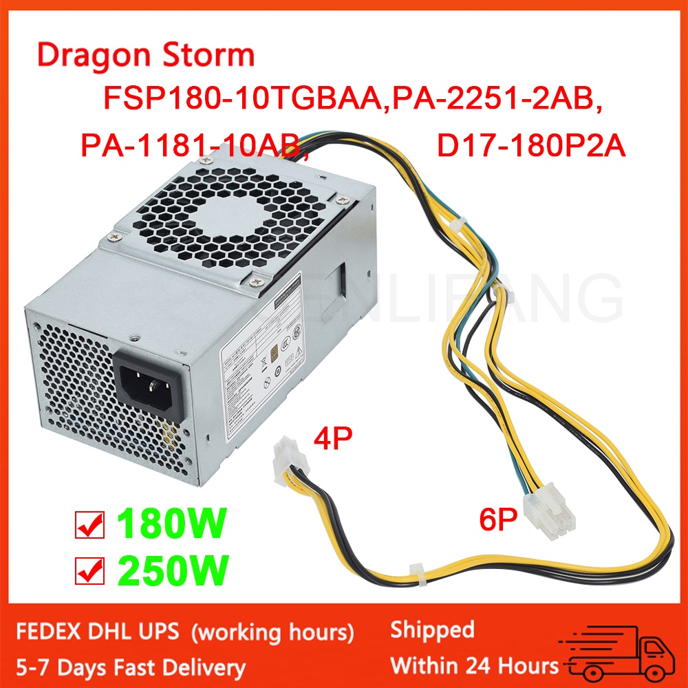 สําหรับ Acer Veriton E450 D650 D850 X4660G 6Pin 180W PSU PA-1181-10AC PA-1181-10AB FSP250-20TGPAA PA