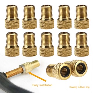 New 10pcs Bicycle Valve Adapter Converter Sclaverand(SV)/Dunlop(DV) to Car (AV)