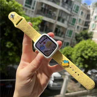 สายนาฬิกาข้อมือนิ่ม ลายการ์ตูนน่ารัก 3D สําหรับ for iWatch Ultra 8 7 6 5 4 3 2 SE 49 มม.41 มม. 45 มม. 40 มม. 44 มม