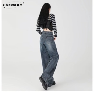 EOENKKY กางเกงขายาว กางเกงยีสน์ผู้หญิง ทรงหลวม ๆ ตรง Retro Hip Hop Pants 2023 NEW Style  Comfortable ทันสมัย สวยงาม ทันสมัย A97L0WF 36Z230909