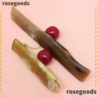 Rosegoods1 หวีเขาวัว ป้องกันไฟฟ้าสถิตย์ พับได้ น้ําหนักเบา 2 ชิ้น