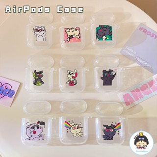 เคสหูฟังบลูทูธไร้สาย แบบซิลิโคนแข็ง ลายการ์ตูนลูกสุนัขน่ารัก สําหรับ Airpods 1 2 3 pro 2