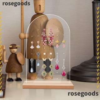 Rosegoods1 ชั้นวางเครื่องประดับ ต่างหู กระดุม แบบใส DIY 2 ชิ้น