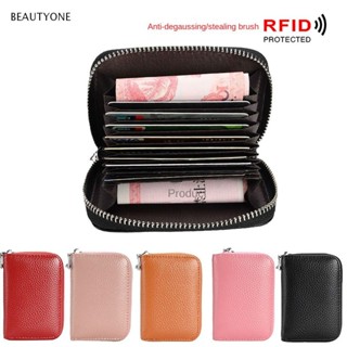 Topbeauty กระเป๋าสตางค์หนัง RFID 12 ช่อง อเนกประสงค์ กันขโมย หรูหรา สําหรับผู้ชาย และผู้หญิง