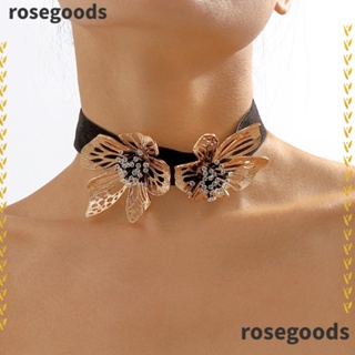 Rosegoods1 สร้อยคอโช้กเกอร์ สไตล์โกธิค หรูหรา เครื่องประดับ สําหรับผู้หญิง