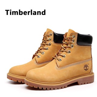 Timberland รองเท้าบูทมาร์ติน แบบผูกเชือก สีเหลือง แฟชั่นคลาสสิก สําหรับผู้ชาย และผู้หญิง