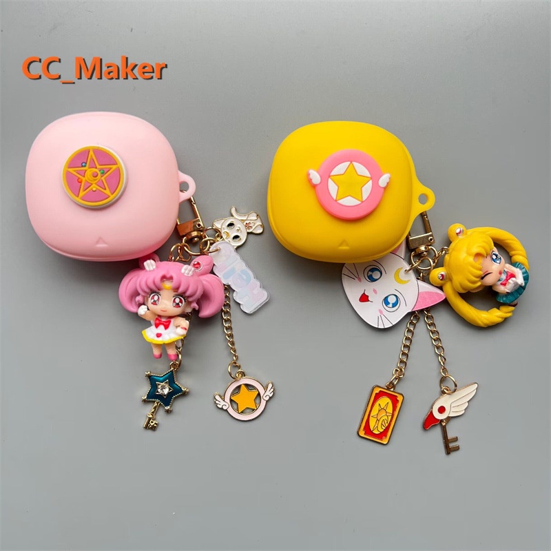 For Anker Soundcore Liberty 4 Case Cute Sailor Moon Keychain Lanyard Anker Soundcore Liberty Air2 Pr