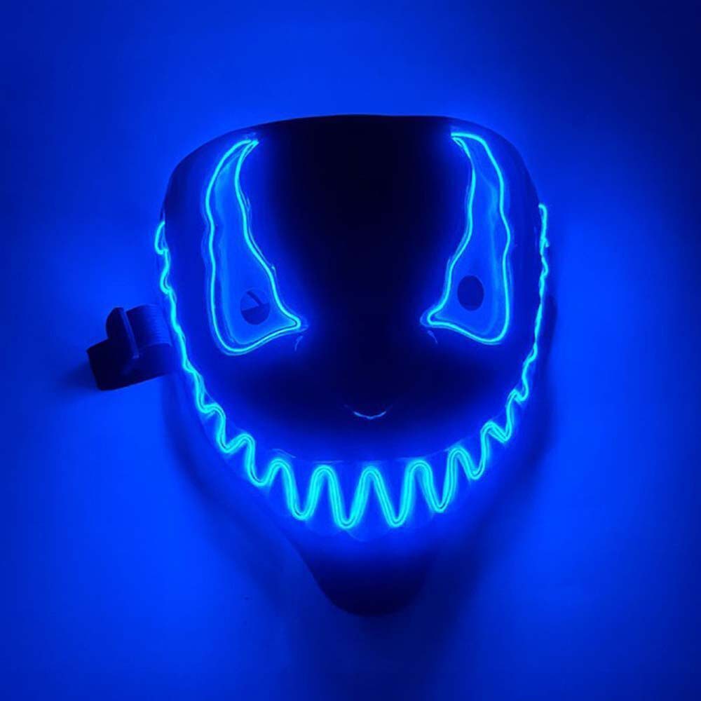 LED Mask Wire Light Up Costume Purge  Party Cosplay Venom Mask