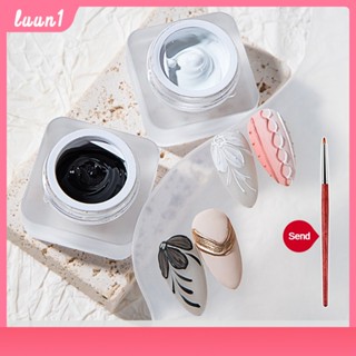 RS สีเพ้นเจลสีดำและขาวแบรนด์ สีสวยชัดแน่น สีเพ้นท์เจล​ สำหรับวาดเส้น​ 3D เส้นนูน ขาว-ดำ ไม่ทิ้งคราบเหนียว เนื้อแน่น สีสวย เงางาม COD