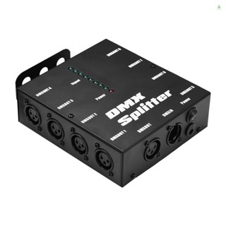 Phonelaptop DMX512 เครื่องขยายเสียงสัญญาณออปติคอล 1 อินพุต เอาท์พุต 8 เอาท์พุต สําหรับควบคุมไฟเวที ปาร์ตี้ DJ Club Disco KTV