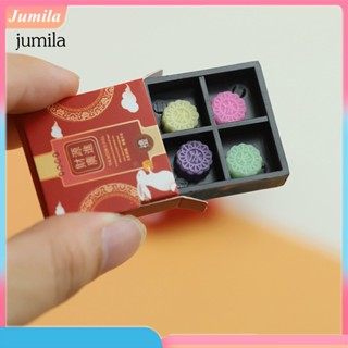 Jumila โมเดลเรซิ่น รูปขนมไหว้พระจันทร์ สเกล 1/12 ขนาดเล็ก 1 ชุด สําหรับตกแต่งบ้าน