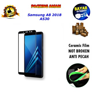 ฟิล์มกระจกนิรภัย กันรอยขีดข่วน เต็มจอ สําหรับ Samsung Galaxy A8 2018 Samsung A530