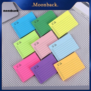 &lt;moonback&gt; ชุดกระดาษโน้ตมีกาว แบบหนา 9 สี ใช้ซ้ําได้ สําหรับโรงเรียน สํานักงาน และรายการ To-do 9 ชิ้น