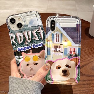 🔥COD🔥ตลกน่ารักลูกสุนัขTPUเคสสำหรับไอโฟน For iPhone 11 12 13 14 15 Pro Max XSMax XR 6 7 8 Plus เคสไอโฟนซิลิโคนนิ่มใส