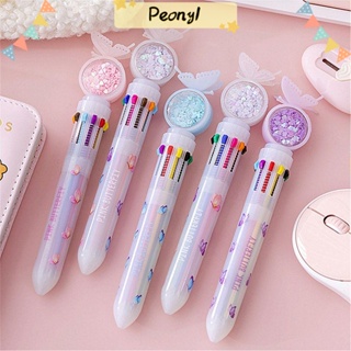 Pdony ชุดเครื่องเขียน ปากกาลูกลื่น 10 สี สําหรับโรงเรียน สํานักงาน