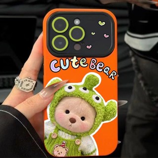 เคสมือถือ แบบนิ่ม ลายหมีสามตา สําหรับ Apple 14 Pro Max Iphone 13 Pro 12 11 7p XJQ9