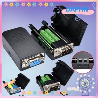 Daphs VGA ตัวเชื่อมต่อ 3+6 พร้อมขั้ว VGA ปลั๊ก 15 Pin ประเภทสกรู 15pins น็อต ประเภทตัวผู้ และตัวเมีย สําหรับโปรเจคเตอร์คอมพิวเตอร์