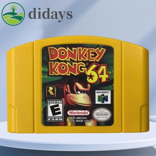 การ์ดเกม N64 RPG คอสเพลย์ Donkey Kong Diddy Tiny Adventure สําหรับ Nintendo N64 [Didays.th]