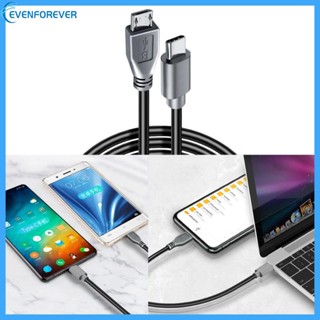 Ev สายชาร์จ USB Type C เป็น Micro USB ตัวผู้ ซิงค์ OTG ทนทาน สําหรับโทรศัพท์มือถือ