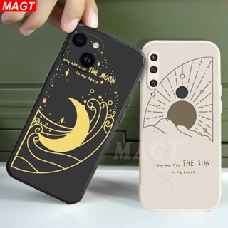 เคสโทรศัพท์มือถือ ซิลิโคน ลายดวงจันทร์ ดวงอาทิตย์ เรียบง่าย สําหรับ Huawei P30 Lite Nova 5T Nova 3i Nova 7i Y6P Y7A Y6 Pro Y7 Pro 2019 Y9S