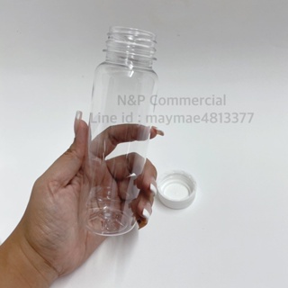 ขวดน้ำ ขวดน้ำ ขวดพลาสติก PET ทรงกระบอกเนื้อหนา ขนาด 220ml. ปากกว้าง 38mm [CODE:NRP38-220C]