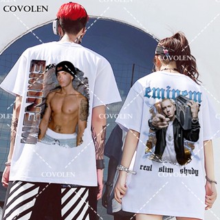 Trendy eminem graphic tee unisex street wear fashion white tee_03