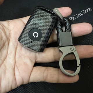 ปลอกกุญแจ Yamaha XMAX 2022  ลายเคฟล่า  (ABS Key Cover  Silicone Push button Guard) ABS Yamaha Carbon Fiber