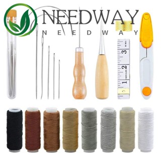 Needway ชุดเข็มเย็บผ้า และหนัง ขนาดใหญ่ สําหรับซ่อมแซมเบาะรถยนต์ 29 แพ็ค