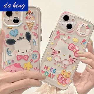 เคสป้องกันโทรศัพท์มือถือ แบบนิ่ม ลายแมว KT กันกระแทก สําหรับ Iphone 14 13promax 12 11 x xs 7 8p YZPM