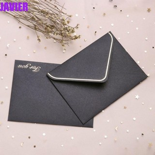 JAVIER 10pcs/set Creative Envelope Retro Message Card Bronzing Blessing Greeting Card Message Blessing Card Birthday Greeting 4-Color Thank You Card Merry Christmas Simple Greeting Card Matching Envelope/Multicolor