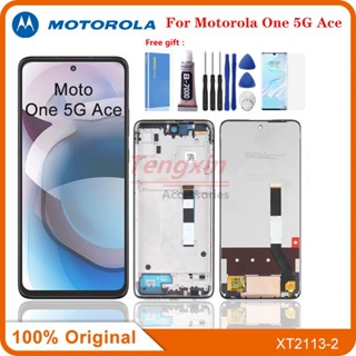 อะไหล่หน้าจอสัมผัสดิจิทัล LCD 6.7 นิ้ว แบบเปลี่ยน สําหรับ Motorola One 5G Ace Moto G5G LCD XT2113