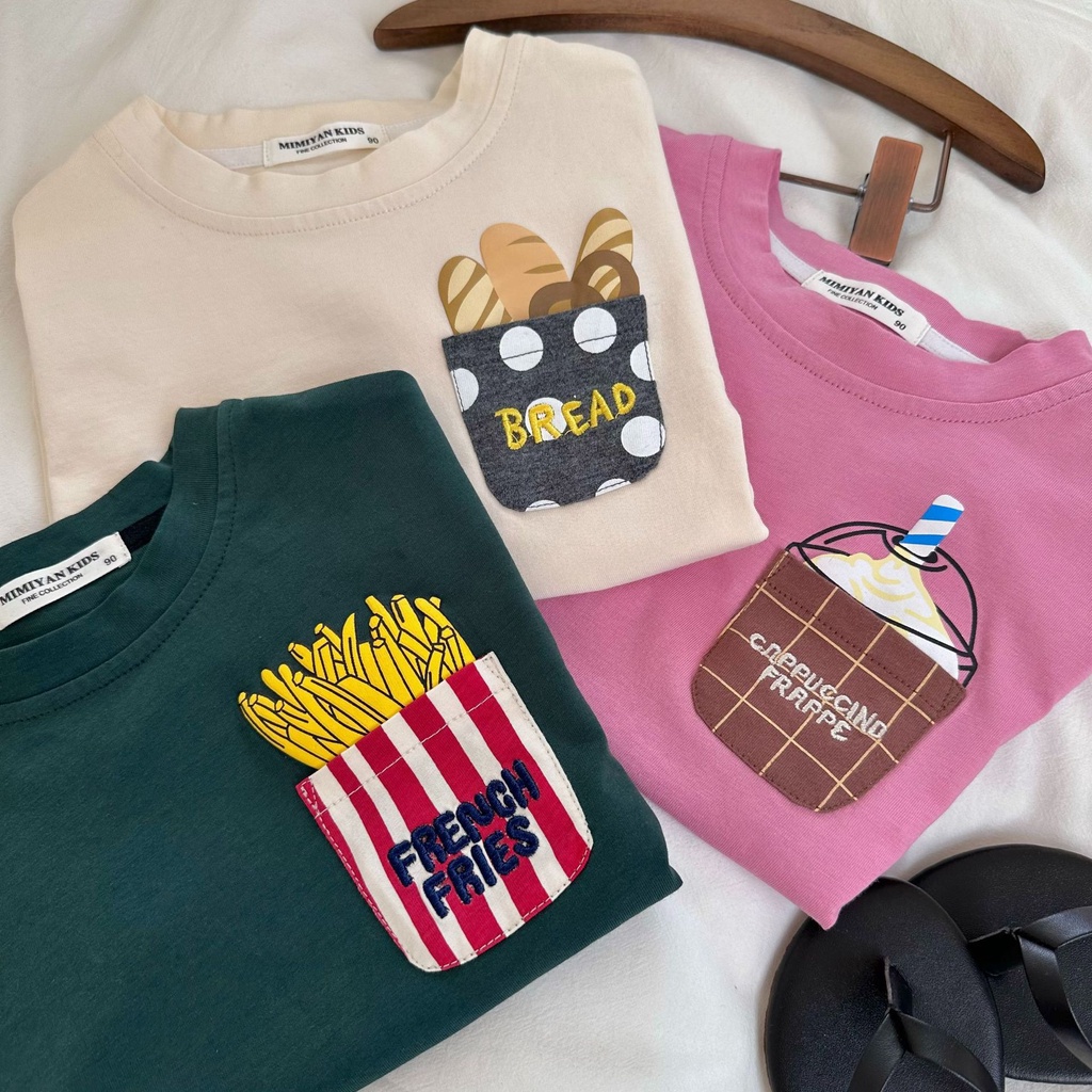 2.3 เสื้อยืดแขนสั้น พิมพ์ลายการ์ตูนน่ารัก อินเทรนด์ สําหรับเด็กผู้ชาย และเด็กผู้หญิง