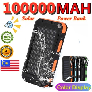 พาวเวอร์แบงค์ พลังงานแสงอาทิตย์ สําหรับโทรศัพท์มือถือ 100000 Mah พาวเวอร์แบงค์ 2 USB Micro Type-C แบบพกพา สําหรับโทรศัพท์มือถือ