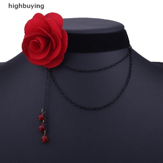 [highbuying] วินเทจ ดอกกุหลาบ จี้ โชคเกอร์ สร้อยคอ สําหรับผู้หญิง โกธิค ลูกไม้ โชคเกอร์ ใหม่ พร้อมส่ง