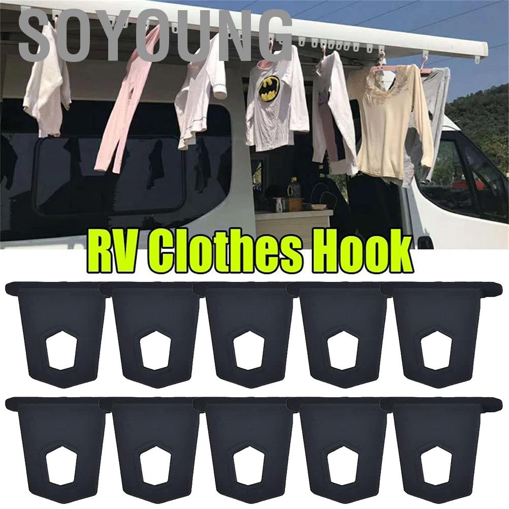 Soyoung 10pcs กลางแจ้ง RV กันสาดแขวนตะขอ S รูปชุดตะขอ Camping Motorhome เต็นท์ Campervan อุปกรณ์เสริม - รูปที่ 3